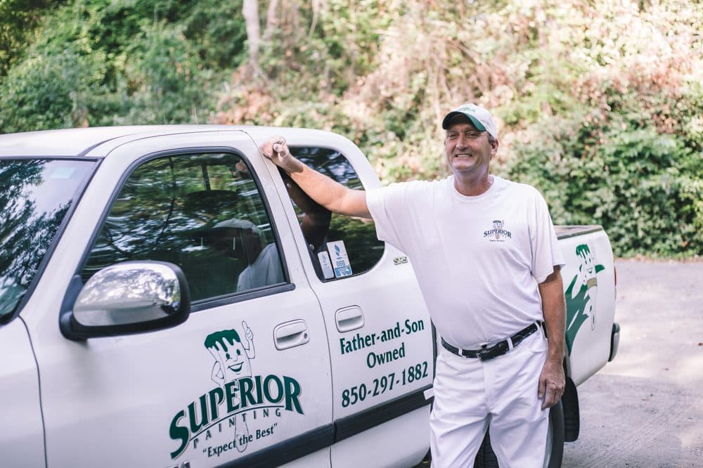 Gerard Sr. beside the Superior Painting truck