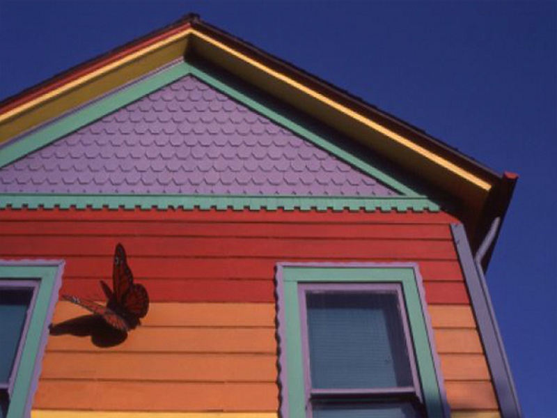 exterior trim painting in Tallahassee, multi-color gable
